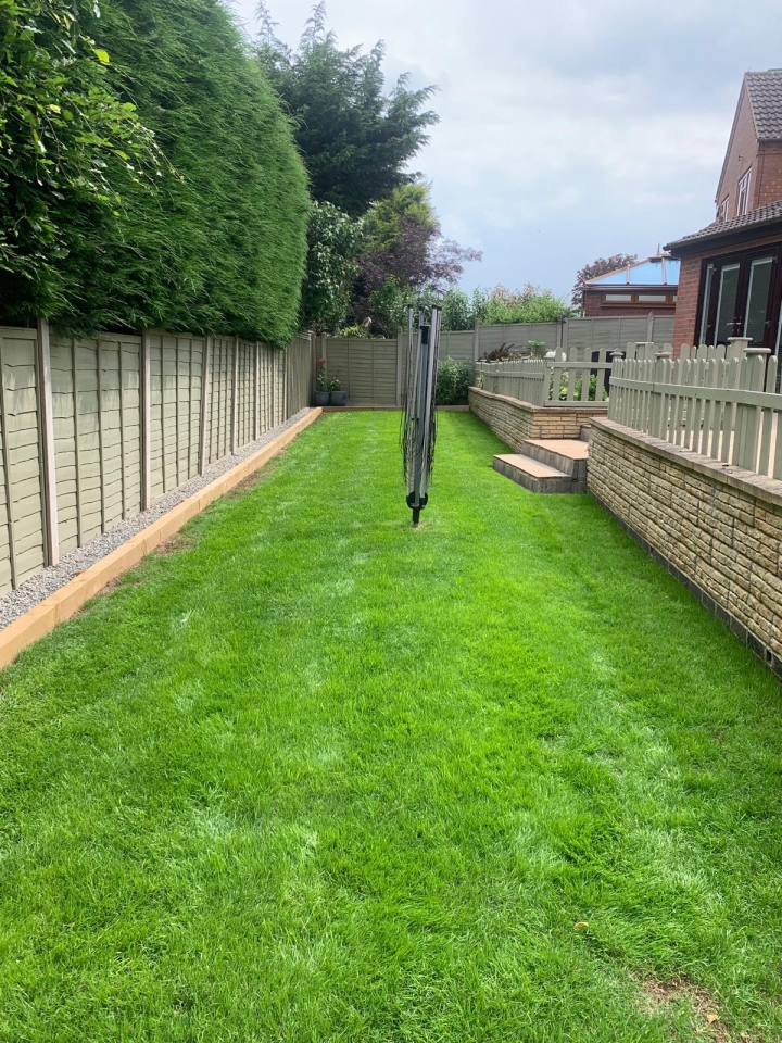 A green lawn following a lawn care service | Kingsbury Lawn Care
